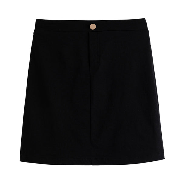 Plus Size Black Short Skirt