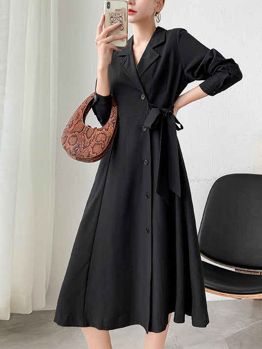 Korean Pleated Dress Coat For $54.97! - Kawaii Stop