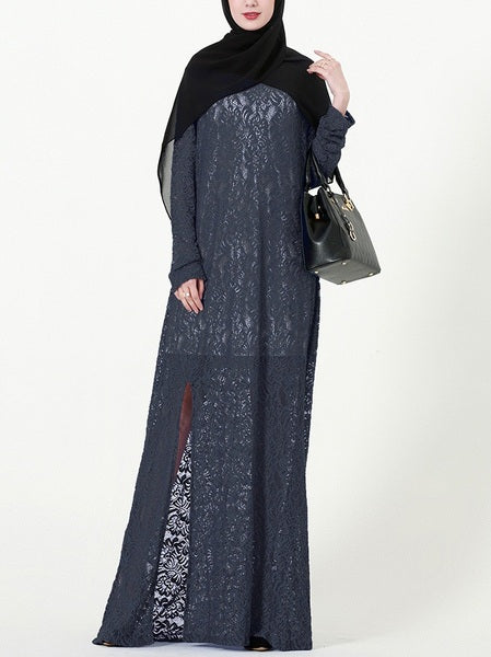 XL-9XL) Kiki Lace Muslimah Evening Dress (EXTRA BIG SIZE) Pluspreorder XL-9XL) Kiki Lace Muslimah Evening Dress (EXTRA BIG SIZE) Pluspreorder
