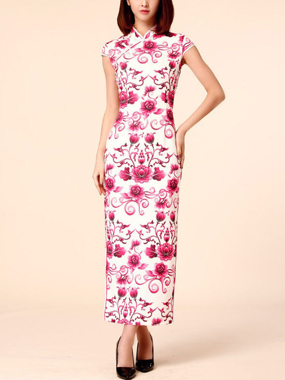 (M-3XL) Kallista Modern Oriental Plus Size Cheongsam  Qipao Dress