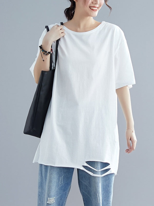 Orquidea Ripped Tee (EXTRA BIG SIZE)