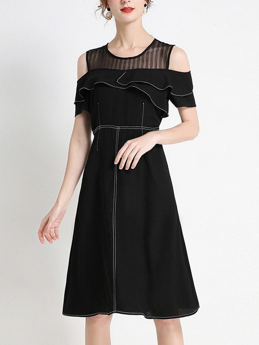 Kortney Plus Size Off Shoulder Work Dress