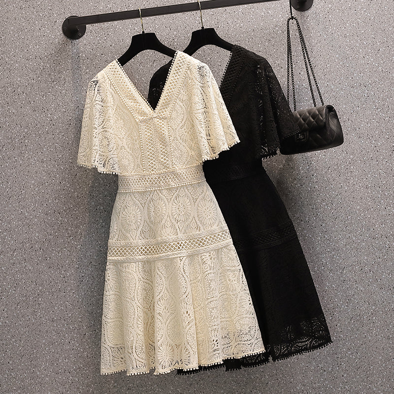 Plus Size Lace Swing Dress