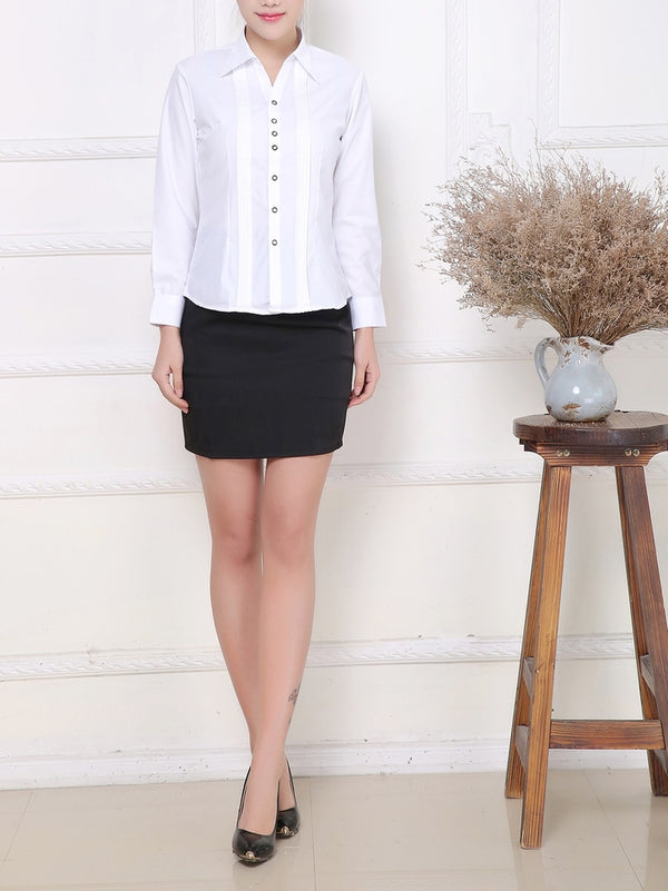 Multi-facet Button Shirt (White)