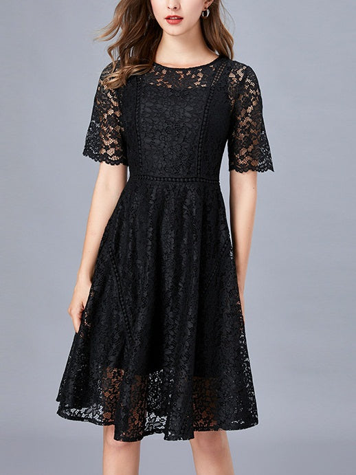 Kaedyn Plus Size Black A Line Formal Dress
