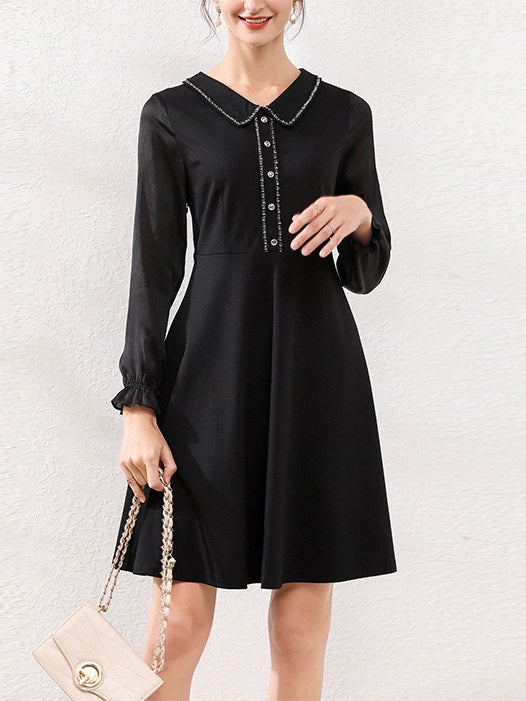 Kesslie Plus Size Work Long Sleeve Shirt Dress
