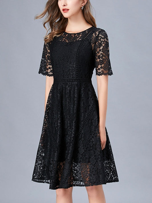 Kaedyn Plus Size Black A Line Formal Dress – Pluspreorder