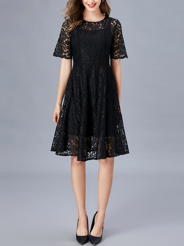 Kaedyn Plus Size Black A Line Formal Dress – Pluspreorder