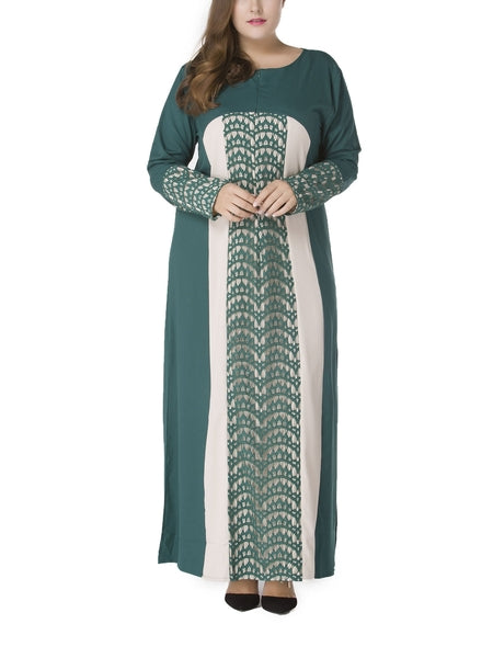 (XL-7XL) Ginnie Lace Panel Maxi Dress