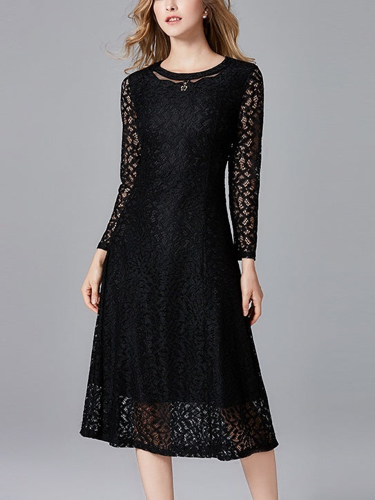 Maeven Charm Midi Lace Dress