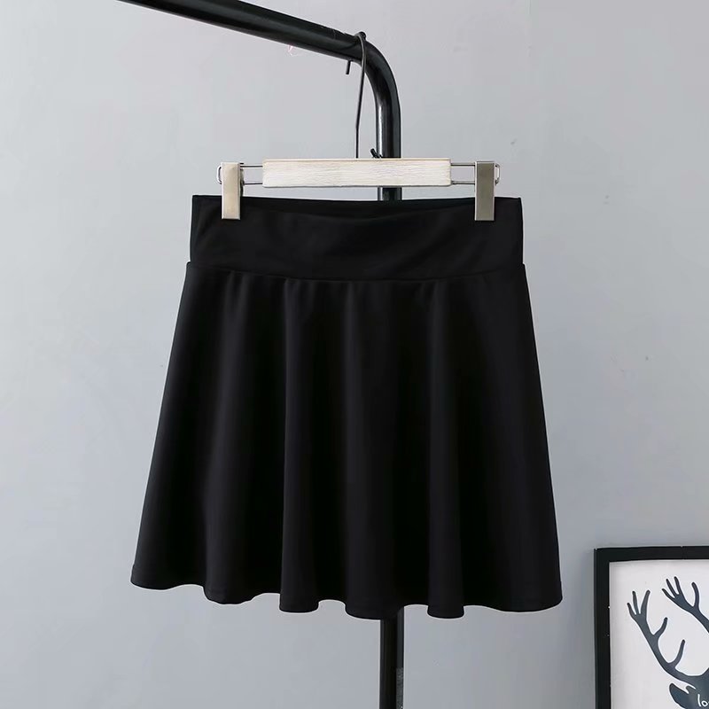 Ysaline Plus Size Black Shorts Inside Skorts Swing Mini Skirt