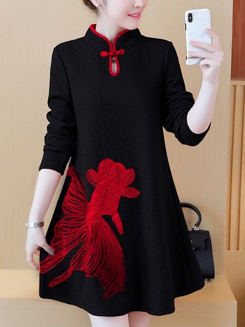 (Bust 90-120CM) Maryam Plus Size Cheongsam Qipao Dress