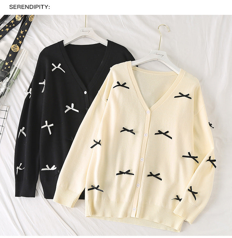 Kismet Plus Size Ribbon Knit Cardigan