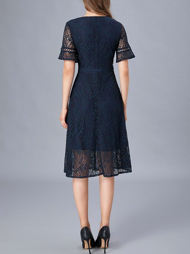 Kaelah Plus Size Blue Lace Midi Dress Pluspreorder Kaelah Plus Size Blue Lace Midi Dress Pluspreorder