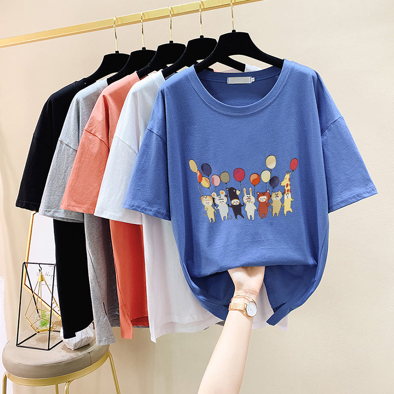 Plus Size Graphic Cute Short Sleeve T Shirt Top