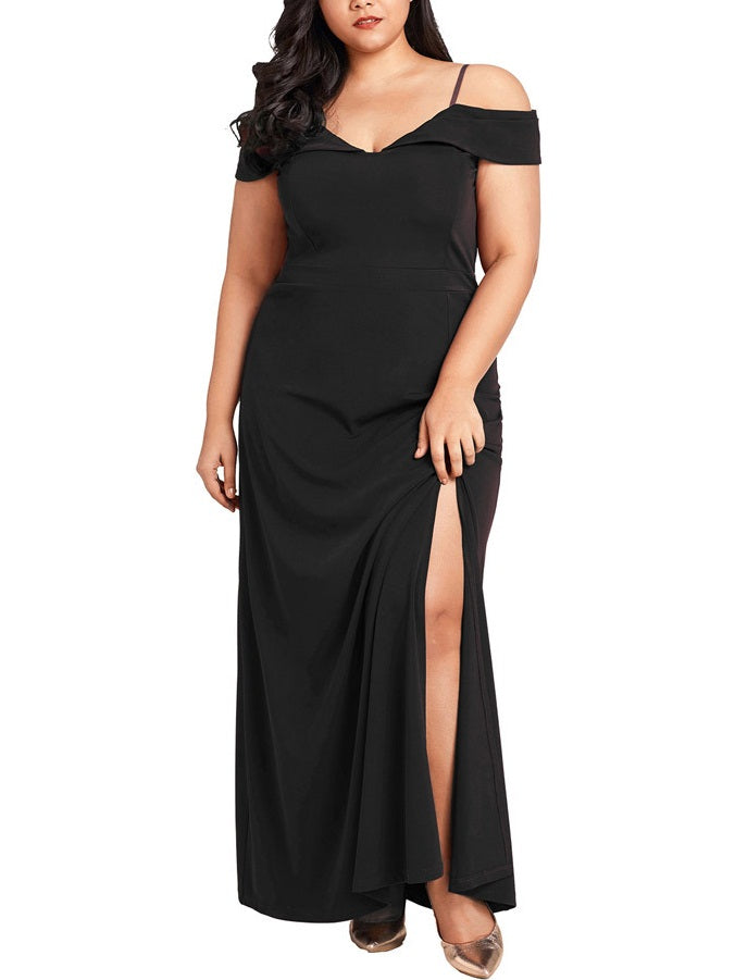 Sophia Grace Plus Size Dinner Occasion Prom Wedding Dress Gown Off Sho –  Pluspreorder