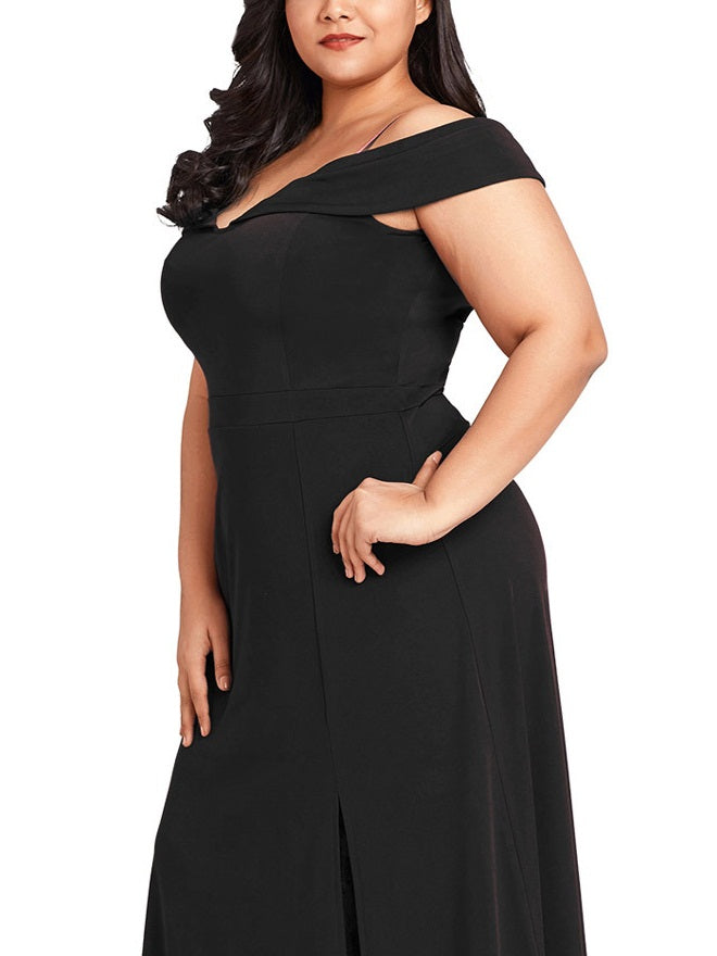 Sophia Grace Plus Size Dinner Occasion Prom Wedding Dress Gown Off Sho –  Pluspreorder