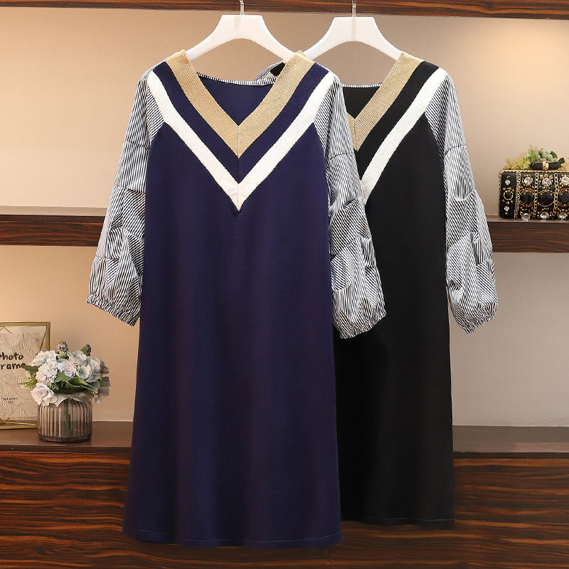 LeFae Plus Size Mid Sleeve Dress