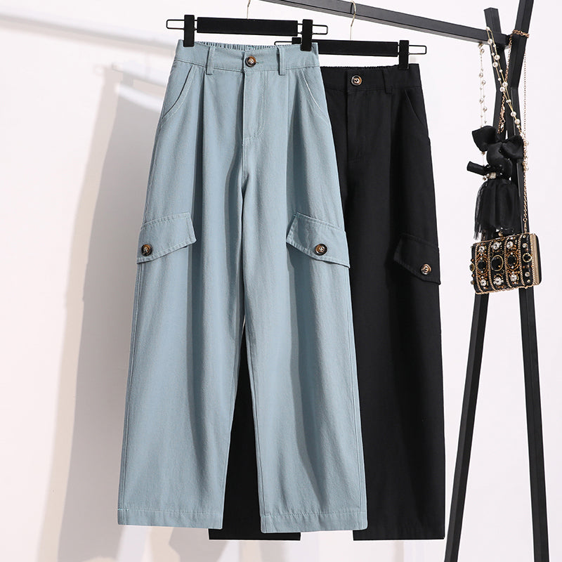 Plus Size Wide Leg Long Pants