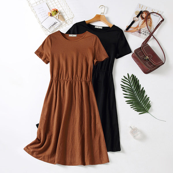 Plus Size Basic Short Sleeve Dress
