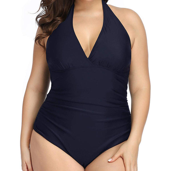 plus size halter swimsuit