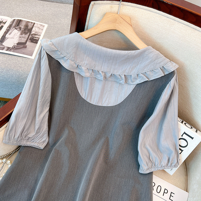 (2XL-6XL) Plus Size Korean Grey Layer Dress (EXTRA BIG SIZE) – Pluspreorder