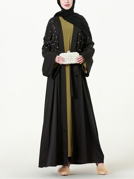 (S-5XL) Kielle Pearl Plus Size Hijab Muslim Maxi Jacket (EXTRA BIG SIZE)