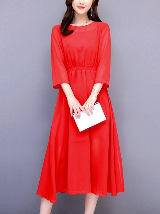 Cape Back Midi Dress