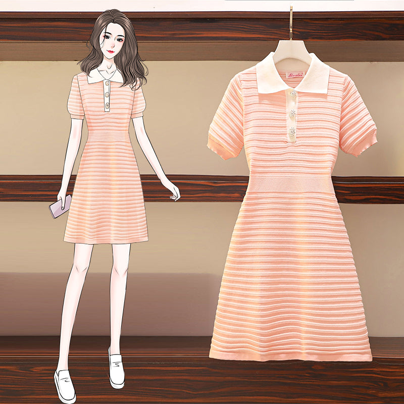 Lark Plus Size Chanel-Esque Orange Shirt Dress