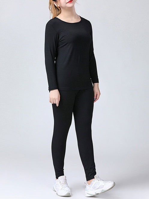 XL-12XL)Suzana Plus Size Basic / Lounge Black Long Sleeve T Shirt Top –  Pluspreorder