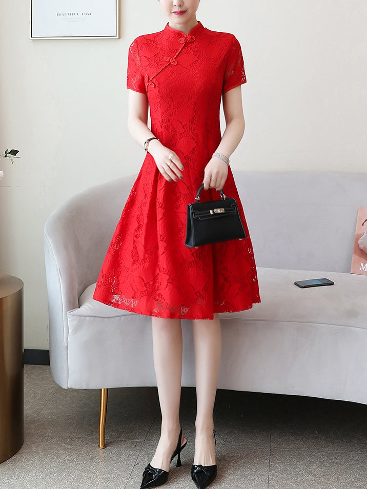 Tamaira Plus Size Cheongsam Qipao Casual Work Office Chinese New