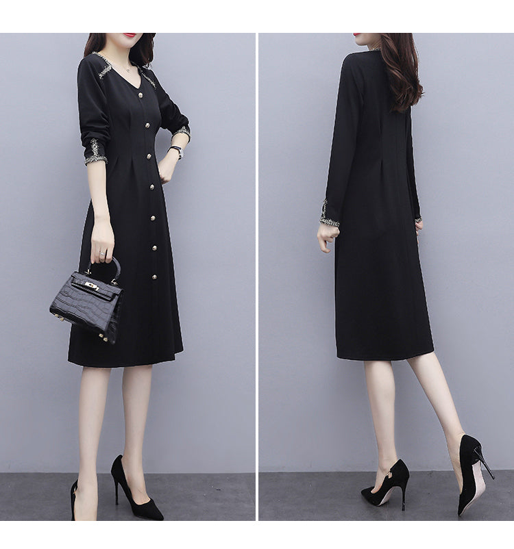Lelia Plus Size Chanel-Eqsue Work Long Sleeve Dress – Pluspreorder