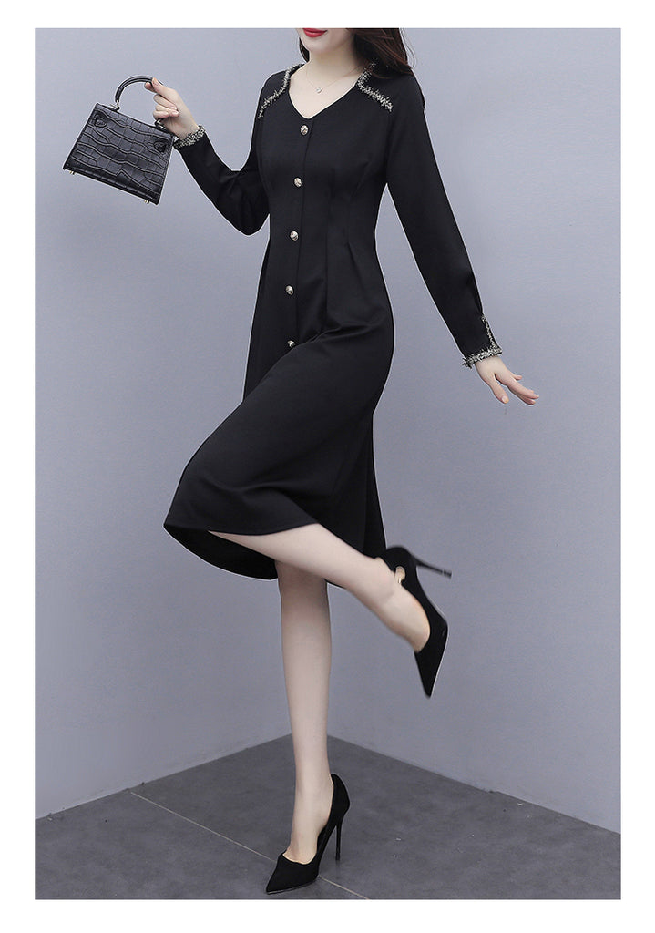 Lelia Plus Size Chanel-Eqsue Work Long Sleeve Dress – Pluspreorder