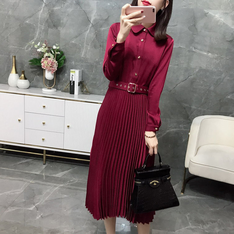 Kaelynne Plus Size Pleats Work Midi Dress