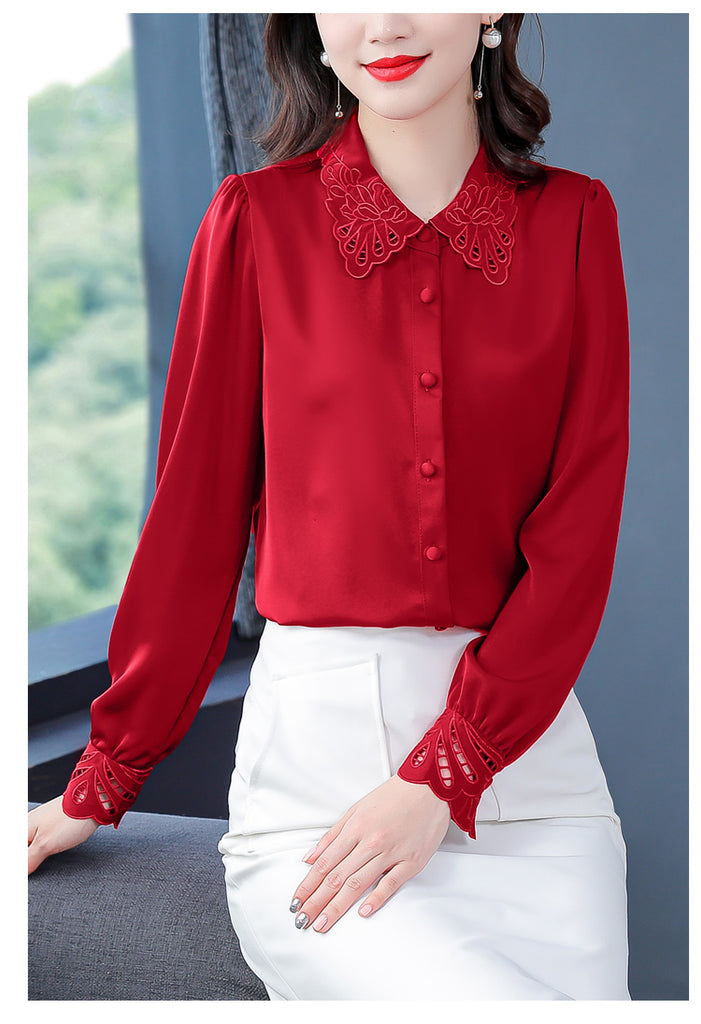 Formal long sleeve blouse deals