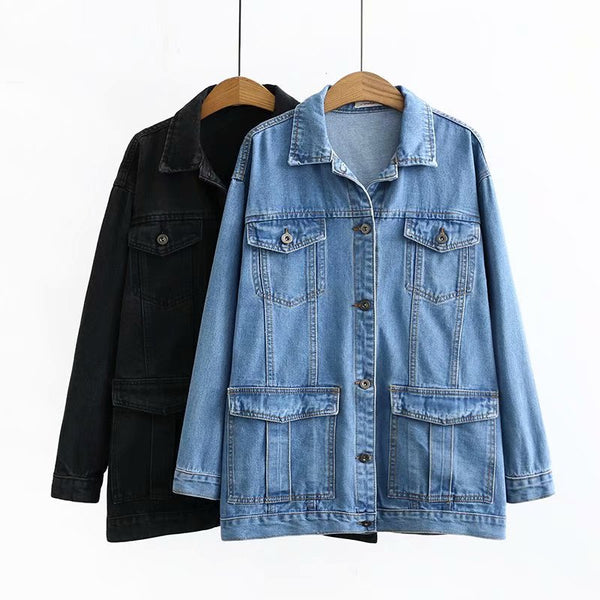 Kyra Plus Size Long Denim Jacket