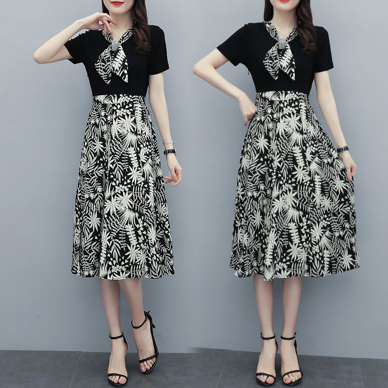Laurentine Plus Size Colourblock Short Sleeve Midi Dress