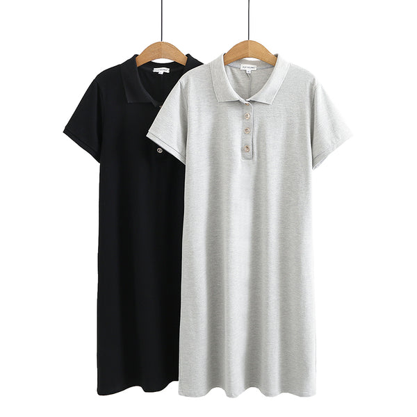 Plus Size Polo T Shirt Short Sleeve Dress