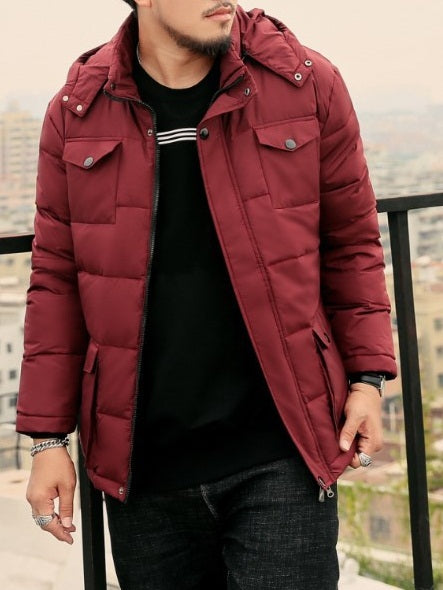 Red winter deals coat for men