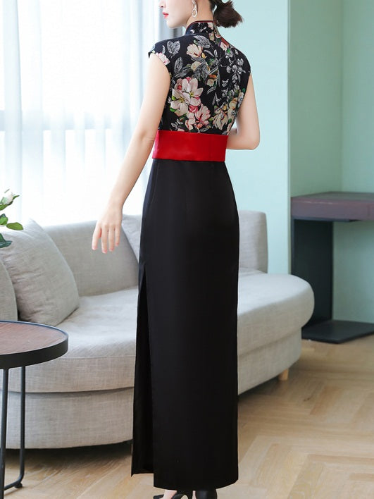 Red kimono deals style dress