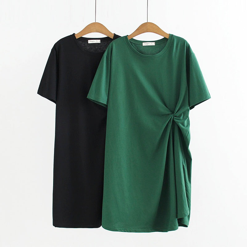 Gwenith Plus Size Gathered T Shirt Dress