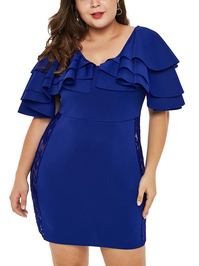 extra large club dresses Alena | Black Extreme-Plunge Neck Maxi Dress With Gold Detail