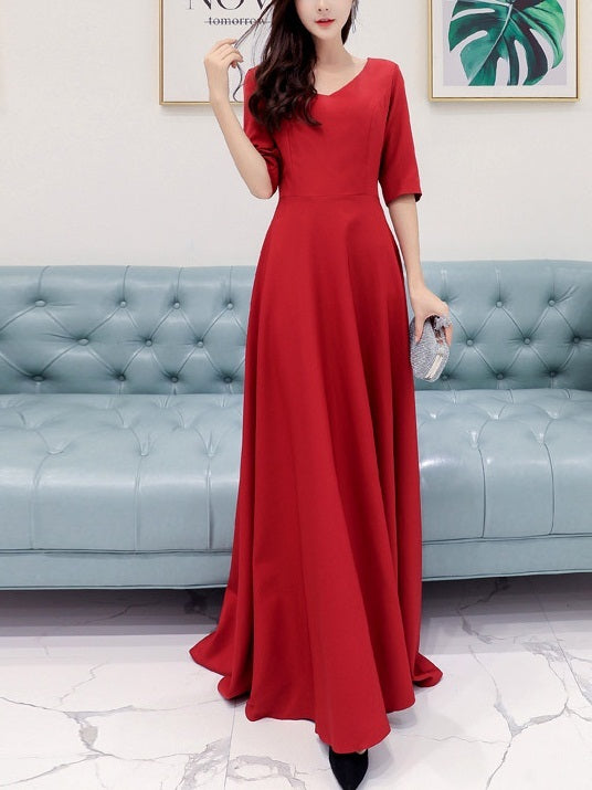 (Bust 86-122CM) Marloes Plus Size Gown Occasion Evening Wedding Mother of the Bride Short Sleeve Maxi Dress