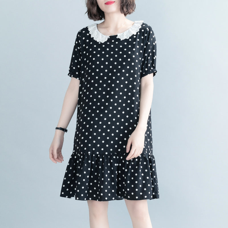 Plus Size Polka Dots Cute Dress