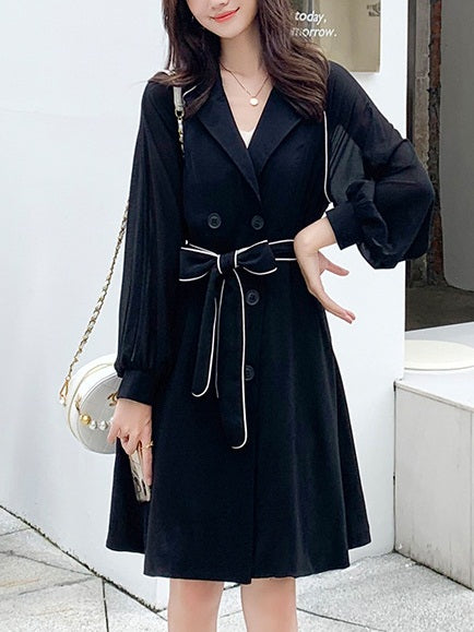 Liara Plus Size Trench Coat Dress