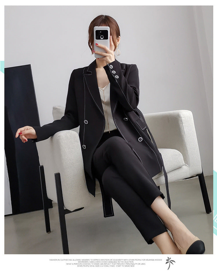 Klarisa Plus Size Korean Blazer And Trouser Pants Set Pluspreorder