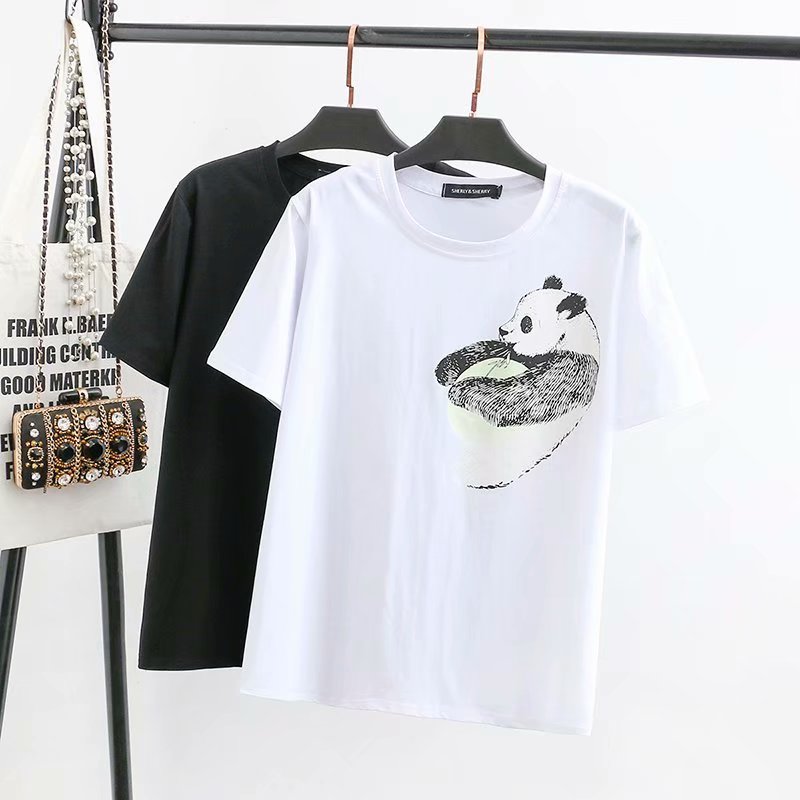 Kandie Plus Size Panda Bear T Shirt Top