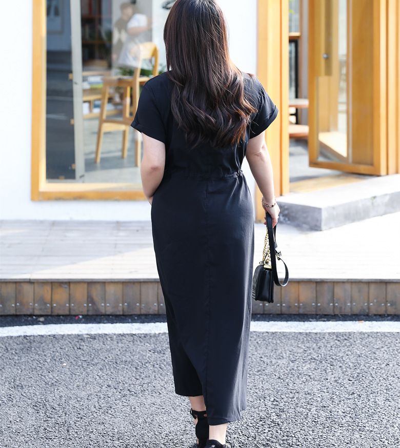 4XL-8XL) Plus Size Black Midi Short Sleeve Shirt Dress (Extra Big Siz – Pluspreorder 4XL-8XL) Plus Size Black Midi Short Sleeve Shirt Dress (Extra Big Siz – Pluspreorder