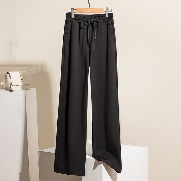 (4XL-9XL) Plus Size Black Wide Leg Long Pants (EXTRA BIG SIZE)