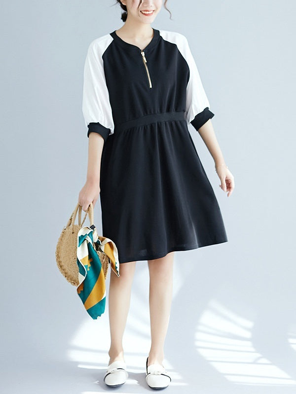 Oriole Monochrome Baseball Dress (EXTRA BIG SIZE)